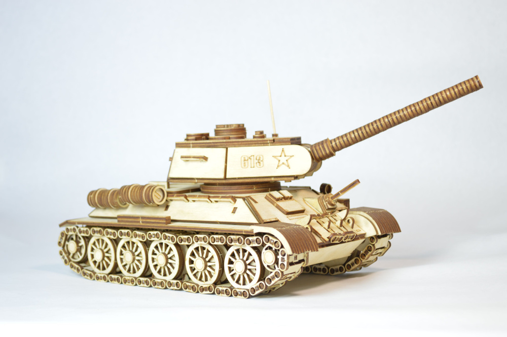 Конструктор из дерева. Модель танка Т-34, сборная модель танка Т-34-85 ...