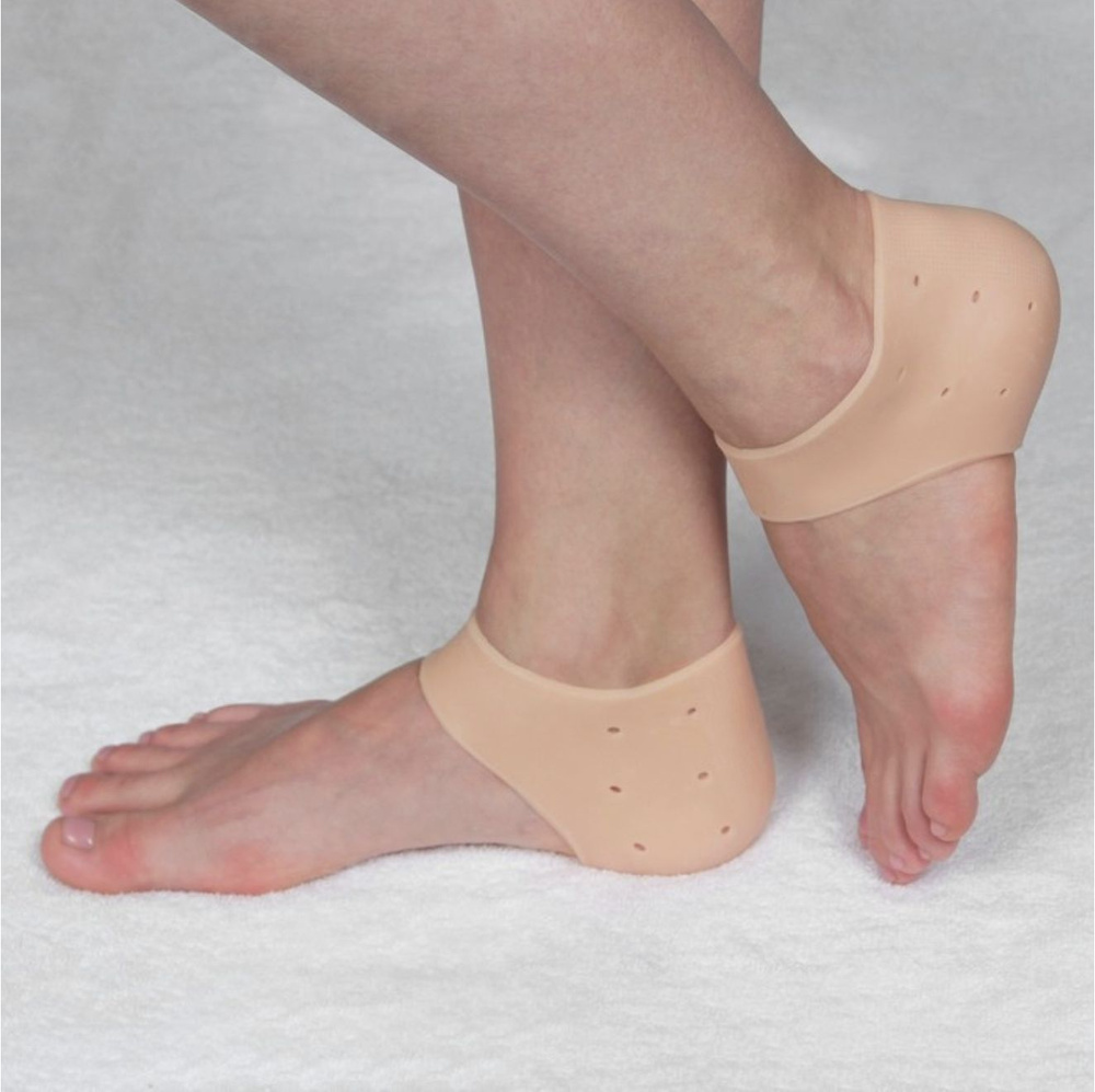 Силиконовые накладки носочки для пяток ног от натирания, напяточники от мозолей и трещин на пятках  #1