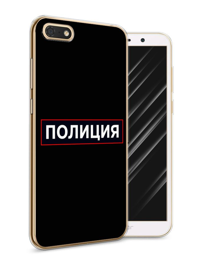 Силиконовый чехол на Huawei Honor 7A/7A Prime/Y5 Prime 2018/Y5 2018 / Хонор 7А - "Police logo"  #1