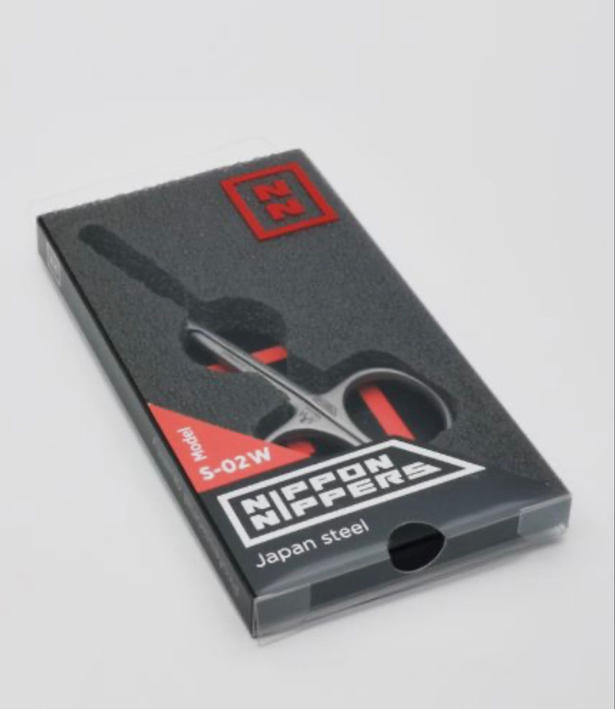 Nippon Nippers. Ножницы для кутикулы 107 мм матовые изогнутые ручки S-02W  #1