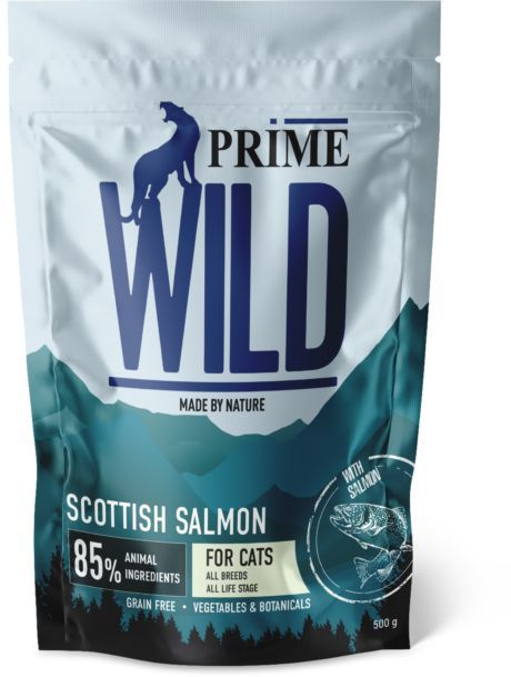 Сухой беззерновой корм для котят и кошек PRIME WILD GF SCOTTISH с лососем, 2 кг  #1