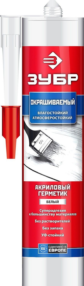 Акриловый герметик ЗУБР ПРОФЕССИОНАЛ 280 мл белый #1