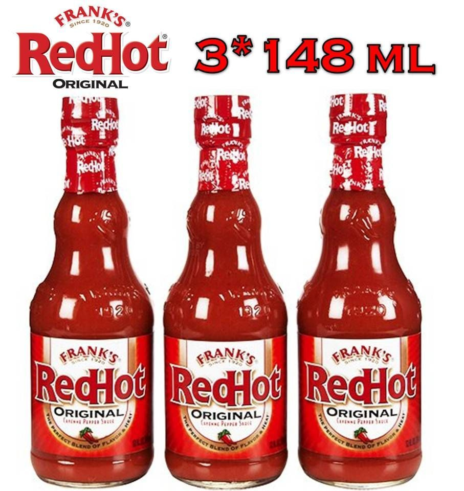 Соус острый 3шт*148мл Frank's RedHot Original Pepper Sauce с кайенским перцем(Красный перечный для Баффало #1