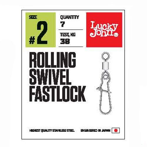 Вертлюги c застеж. LJ Pro Series ROLLING SWIVEL FASTLOCK 006 10шт. #1