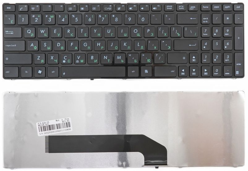 Клавиатура для ноутбука Asus K50 K51 K60 K61 K62 K70 K71 K72 F90 X5D P50 (с рамкой, без подсветки)  #1