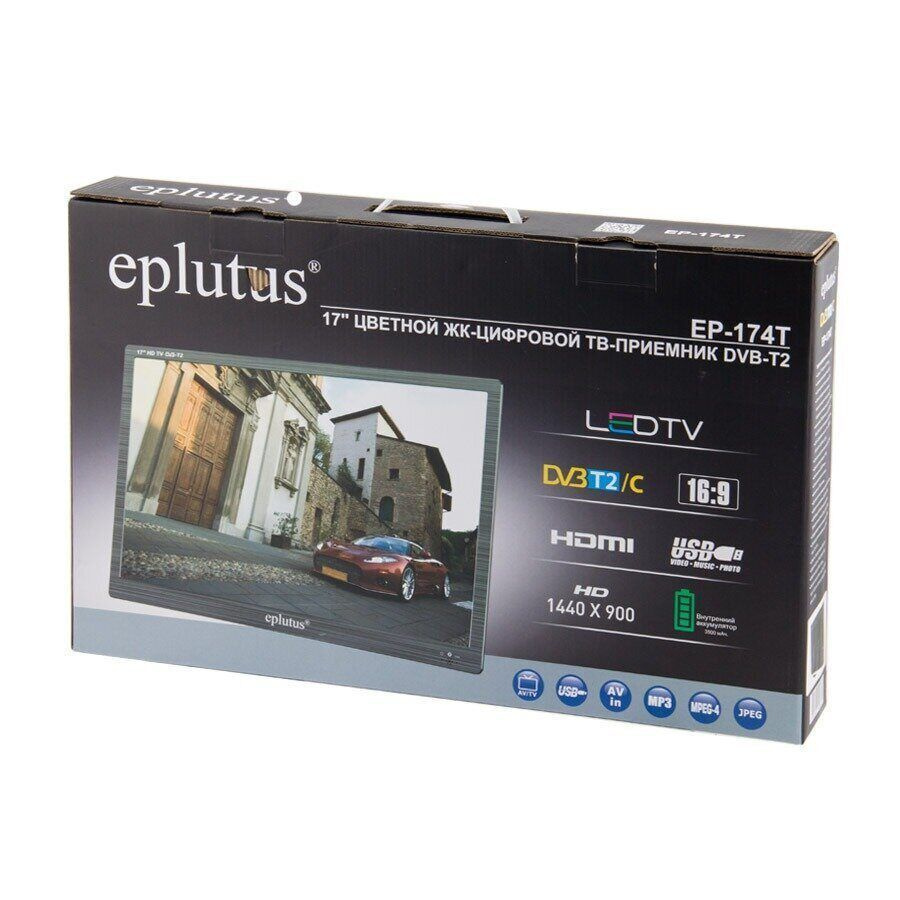 Eplutus Портативный телевизор 17" HD, черный #1