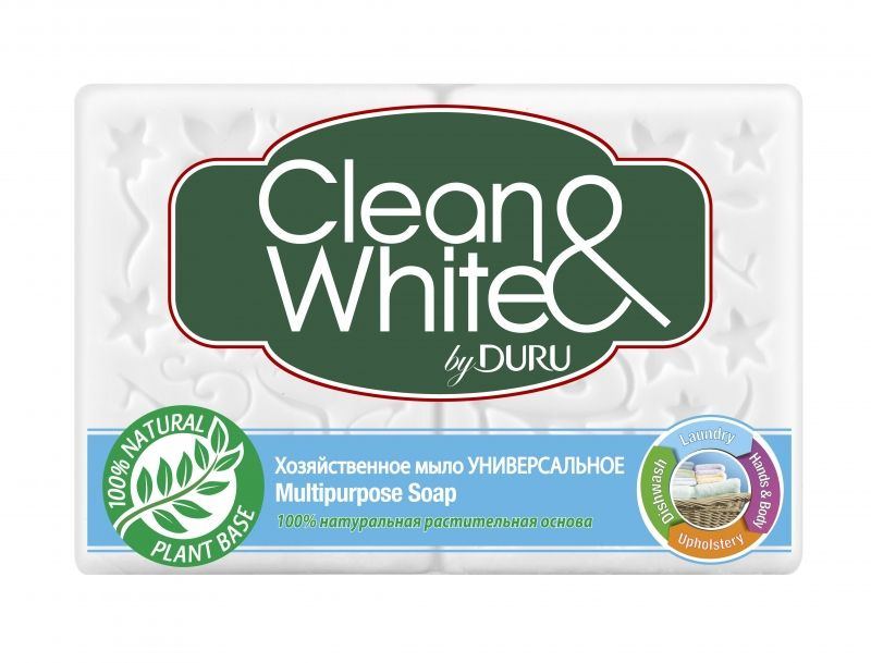 Хозяйственное мыло DURU CLEAN&WHITE Универсальное эконом пак 2*120 г  #1