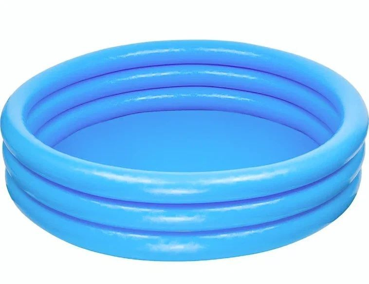 Бассейн надувной круглый детский "Голубой Кристалл", 114х25см, от 2 лет, Intex  #1