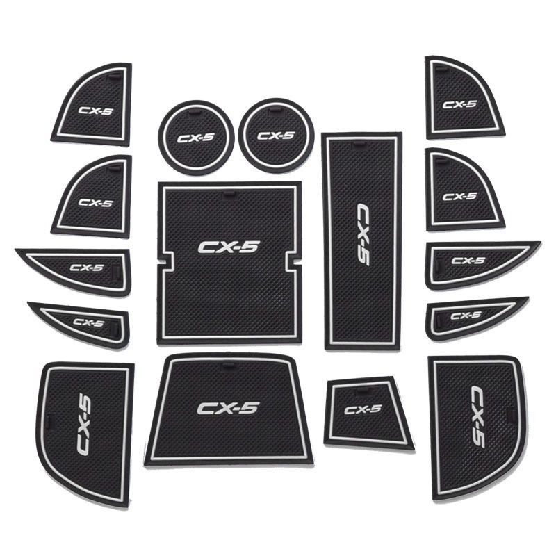Силиконовые противоскользящие накладки MyPads на Mazda CX-5 2011-2015 в салон автомобиля на дверь, подстаканник, #1
