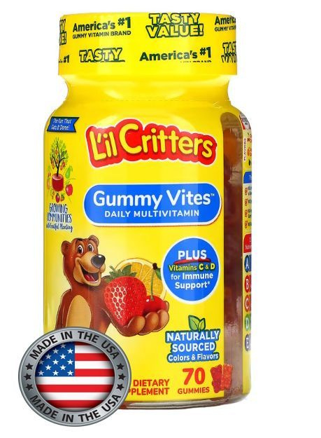 L'il Critters, Gummy Vites, полноценный детский мультивитаминный комплекс, 70 жевательных конфет  #1