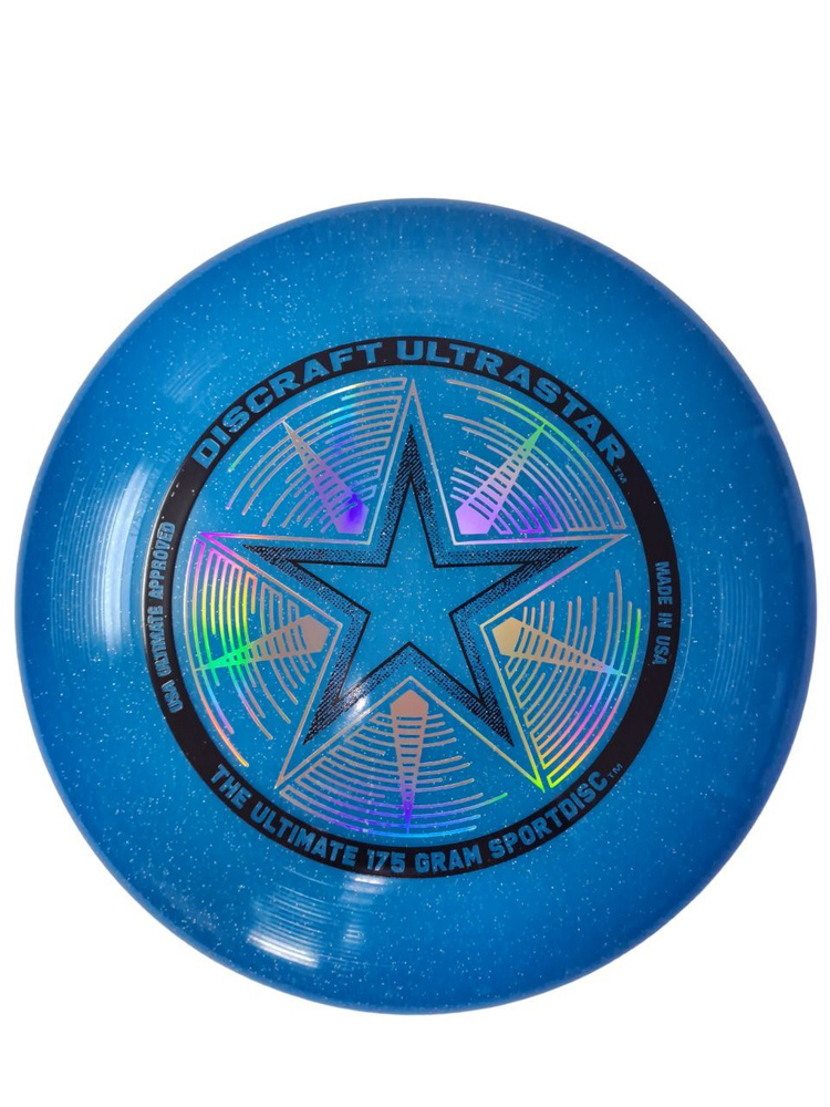 Диск Фрисби Discraft Ultra-Star синий искрящийся 175 гр #1