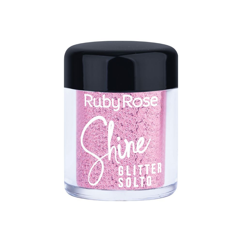 Блестки для лица и тела и волос, рассыпчатый пигмент Shine Pigmento от Ruby Rose HB-8405 Оттенок Розовый #1
