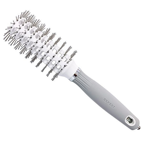 Брашинг Olivia Garden нейлон EXPERT BLOWOUT VENT Double Bristles White&Grey 30 мм Серый  #1