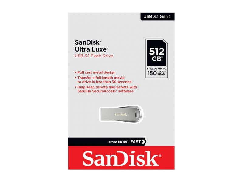 USB флешка 512Gb Sandisk Ultra Luxe USB 3.1 Gen 1 (150/25 Mb/s) #1