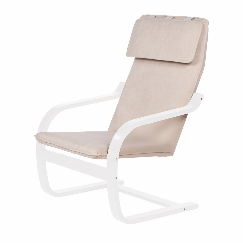Кресло для отдыха Мебелик Малави ткань Твист 02, каркас береза белая  #1