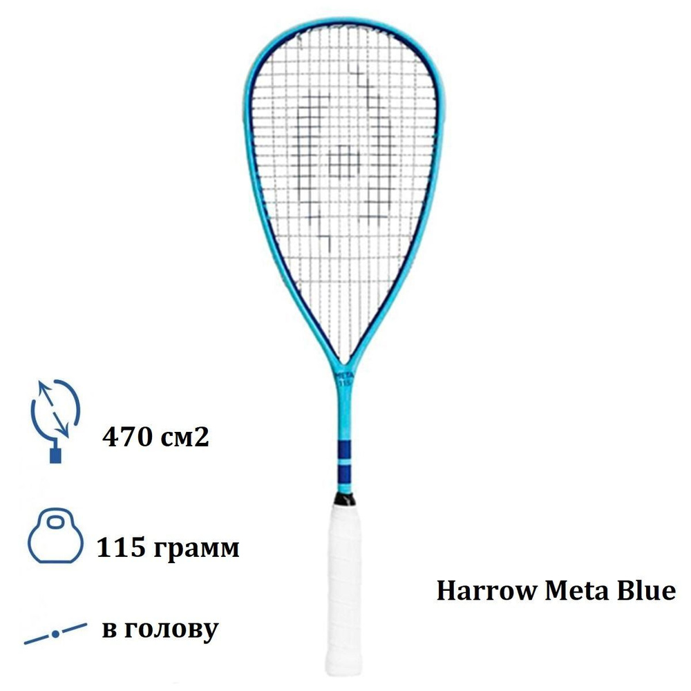 Ракетка для сквоша Harrow Meta 115 Blue/Royal Blue #1