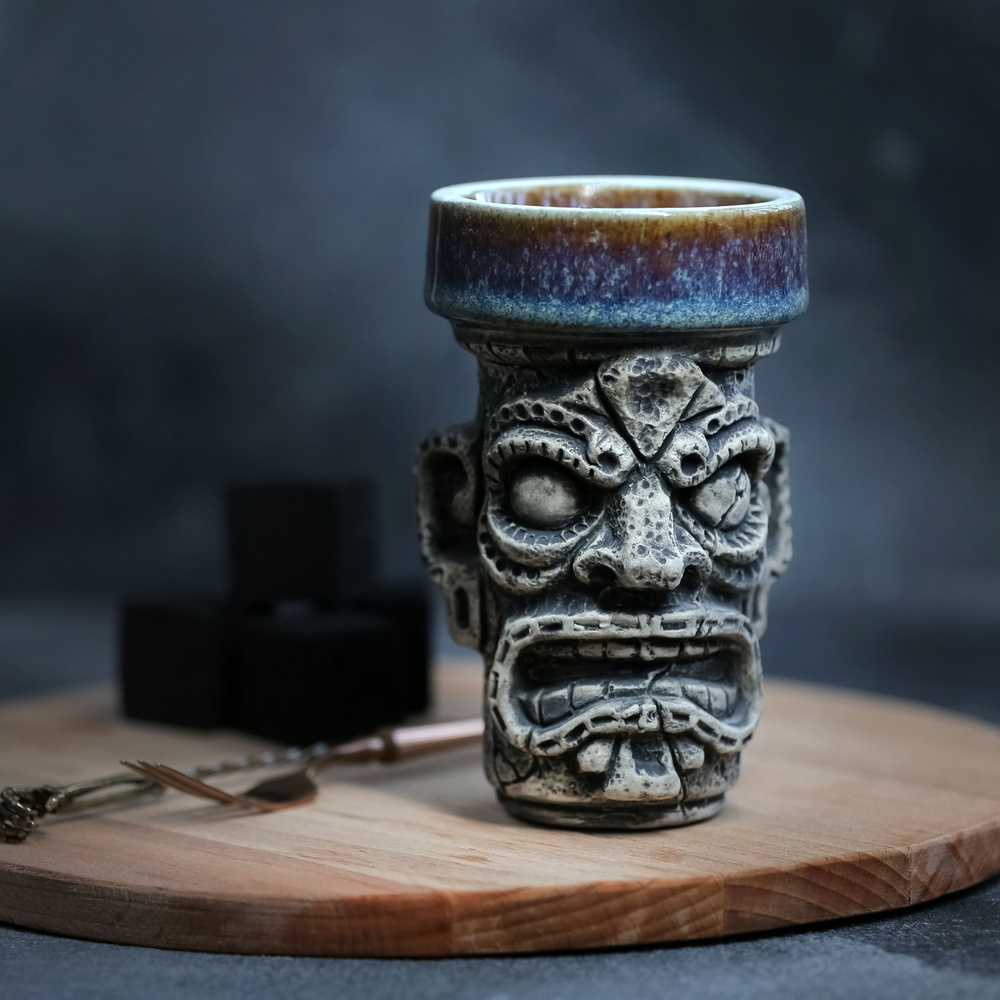 Чаша для кальяна Ceramister Tiki - это глиняная чашка (убивашка) ручной работы Керамистер  #1