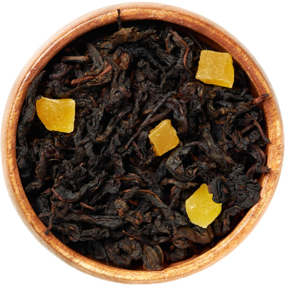Китайский черный бодрящий чай Улун Да Хун Пао, рассыпной листовой со вкусом Манго.  #1