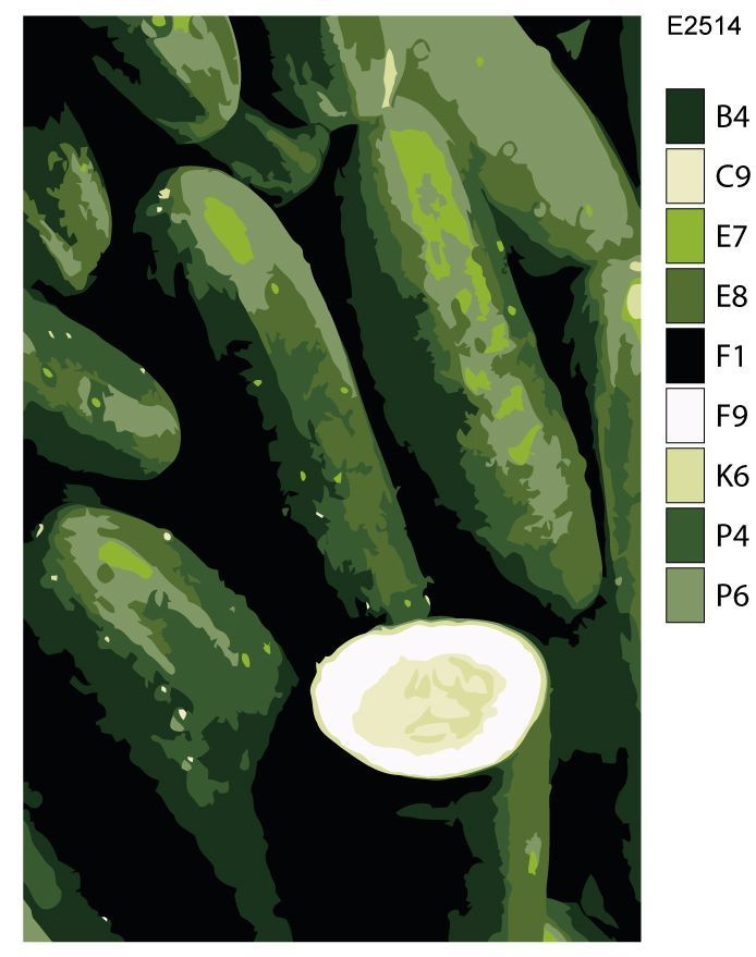 Детская картина по номерам E2514 "Огурцы" 20x30 #1