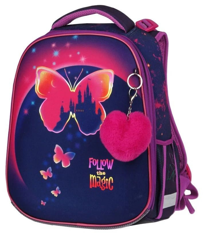 Ранец школьный ортопедический Berlingo Expert Max "Magic Butterfly" RU07132, 37x28x16 см, 2 отделения, #1