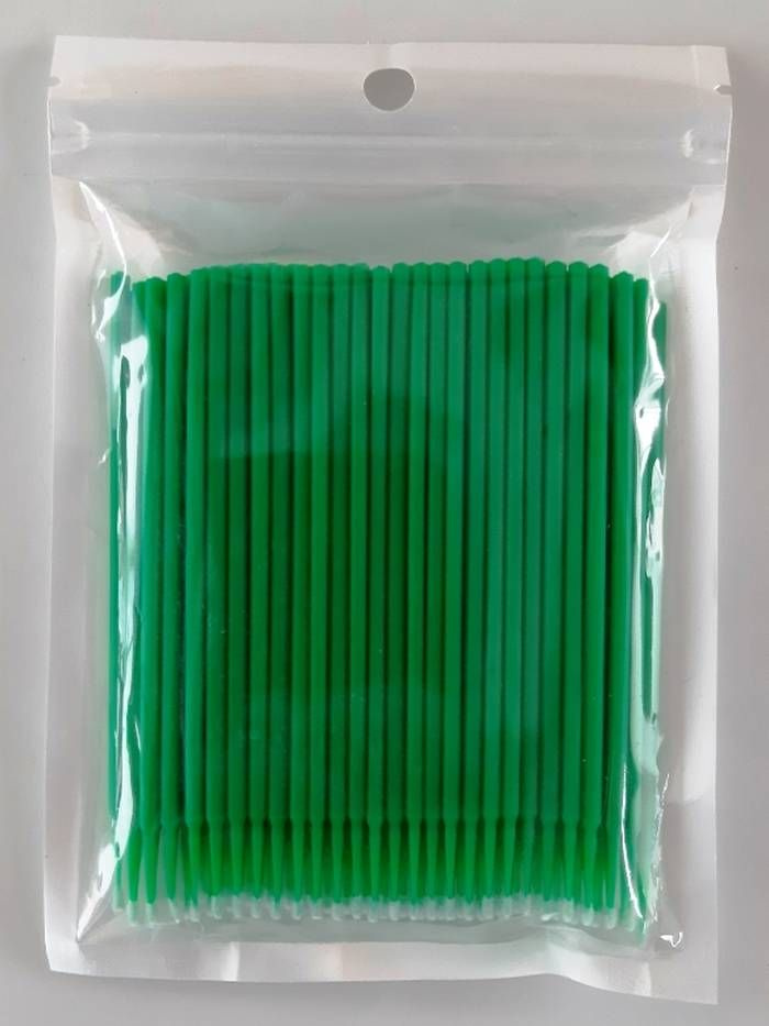 Микробраши в пакете, цвет зеленый, 100 шт в 1 упаковке #1