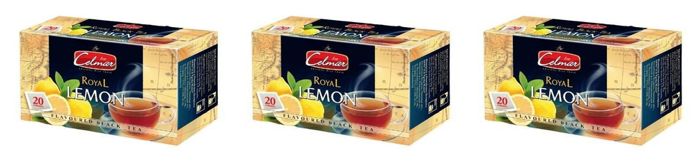 CELMAR Чай Black tea and lemon 20 пакетиков , 3 уп #1