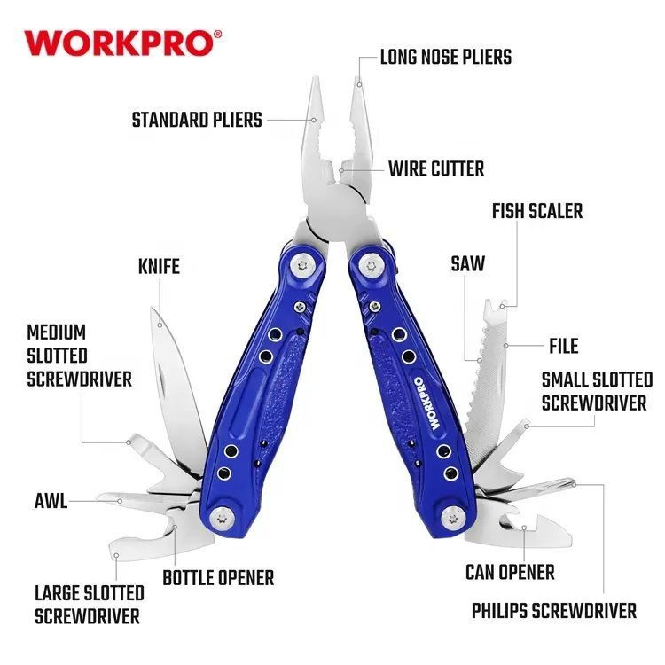 Мультитул 12-В-1 WORKPRO WP382001 #1