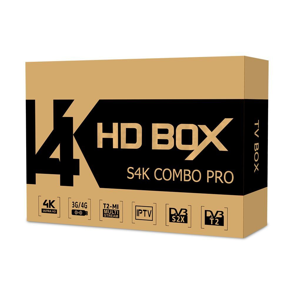 HDBOX ТВ-тюнер Спутниковый ресивер S4K Combo PRO , черный #1