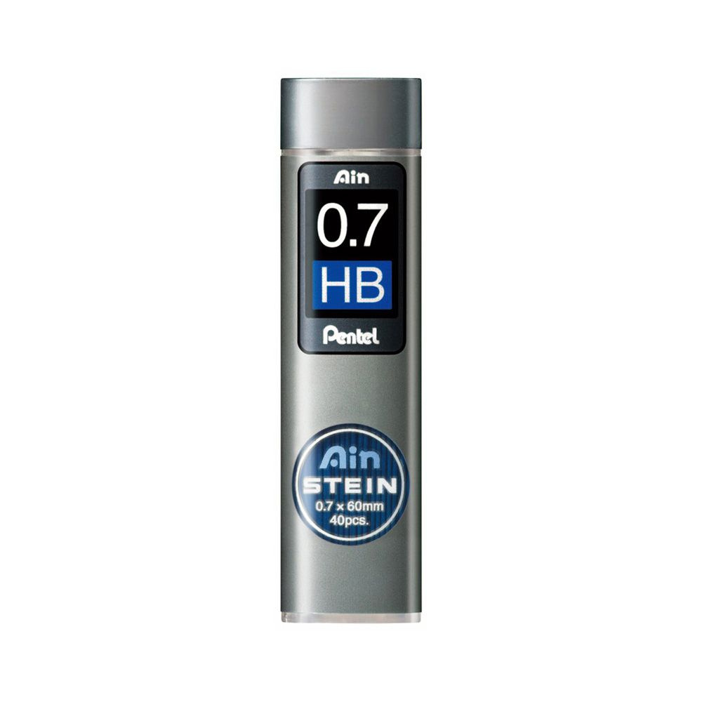 Грифель,стержень для автоматических карандашей "Pentel" Ain Stein, 0.7 мм, 40 грифелей в тубе C277-HBO #1