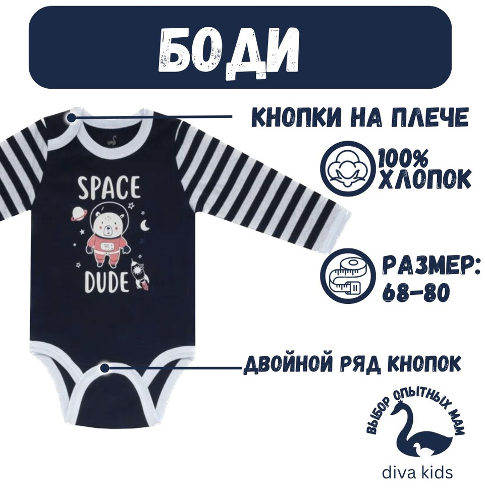 Боди Diva Kids Космос, 1 шт #1