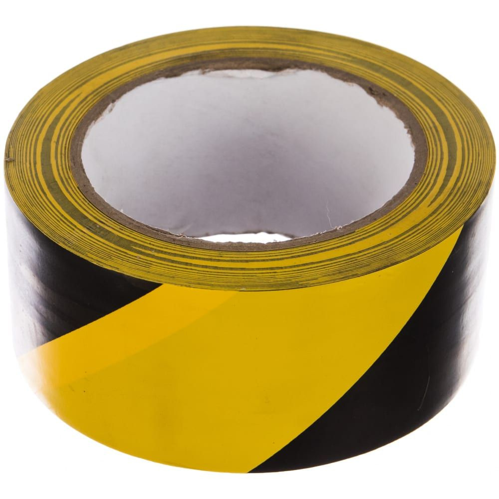 Клейкая сигнальная лента Folsen 50ммx33м желто-чёрная PVC 0663350  #1
