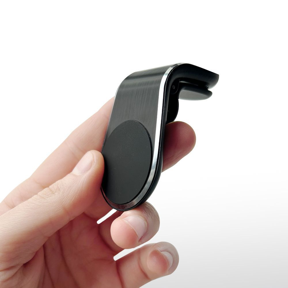 Универсальный магнитный держатель для телефона автомобильный / Крепление на вентиляционную решетку (зажим/защёлка) #1