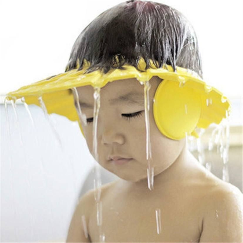 Защитный козырек для купания и мытья детский, регулируемая кепка для душа  #1