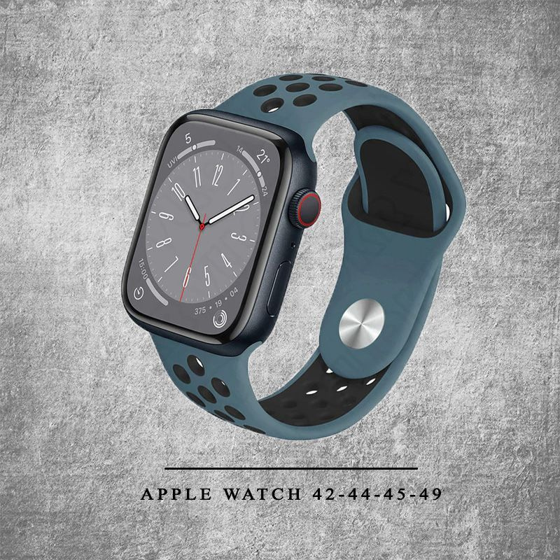 Силиконовый ремешок для Apple Watch Silicone 42-44-45-49 мм / браслет на эпл вотч Apple Watch Ultra, #1