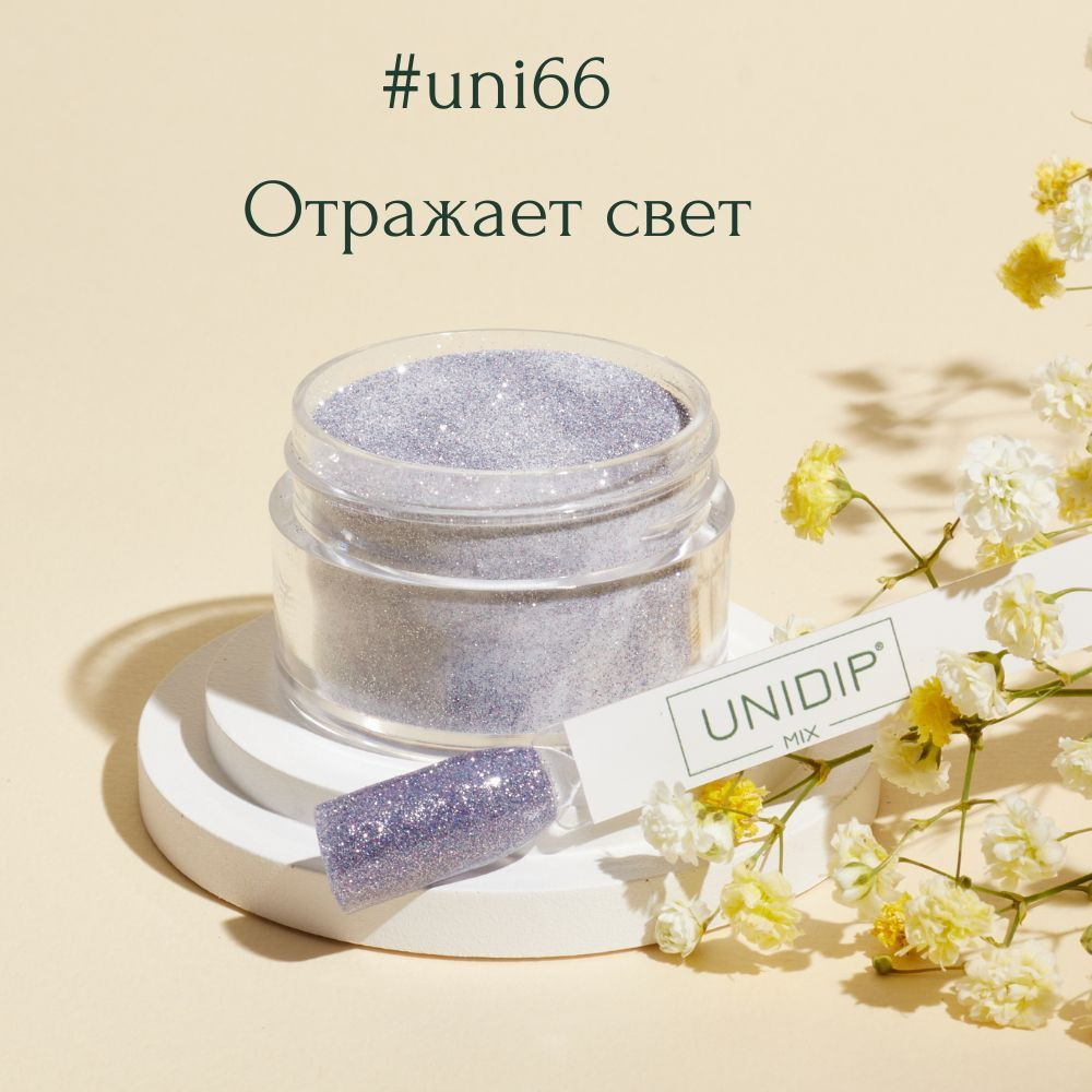 UNIDIP #uni66 Дип-пудра для покрытия ногтей без УФ 14 г #1