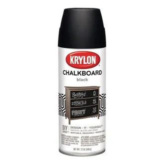 Krylon Аэрозольная краска, Матовое покрытие, 0.35 л, черный матовый  #1