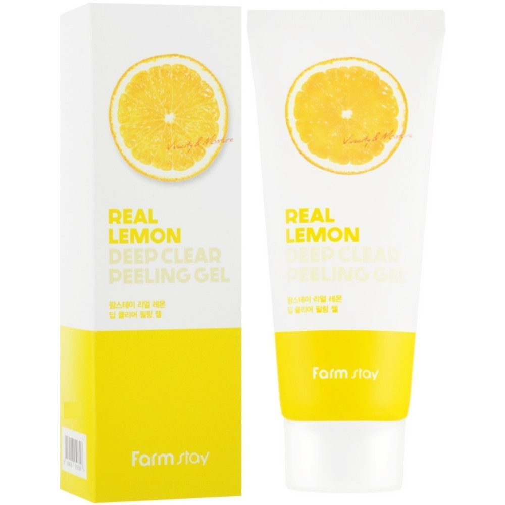 Отшелушивающий гель с экстрактом лимона FarmStay Real Lemon Deep Clear Peeling Gel 100мл  #1