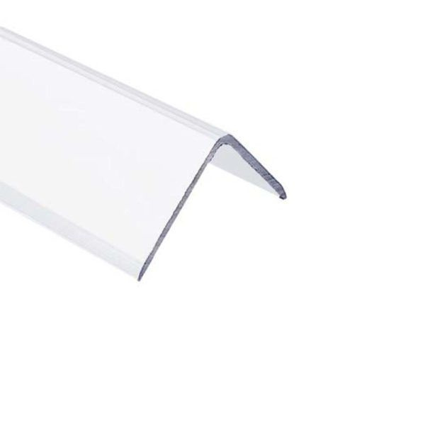 Алюминиевый отделочный уголок У-15х15 мм белый глянцевый, 2,7м  #1