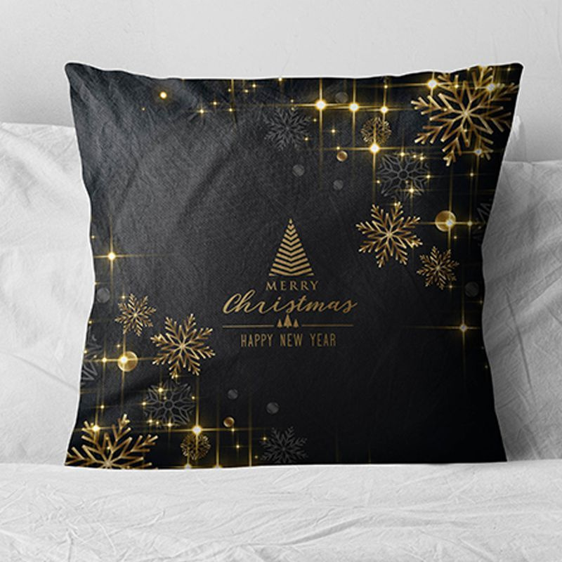 Подушка декоративная Золотые звезды  Новый год, 40x40 #1