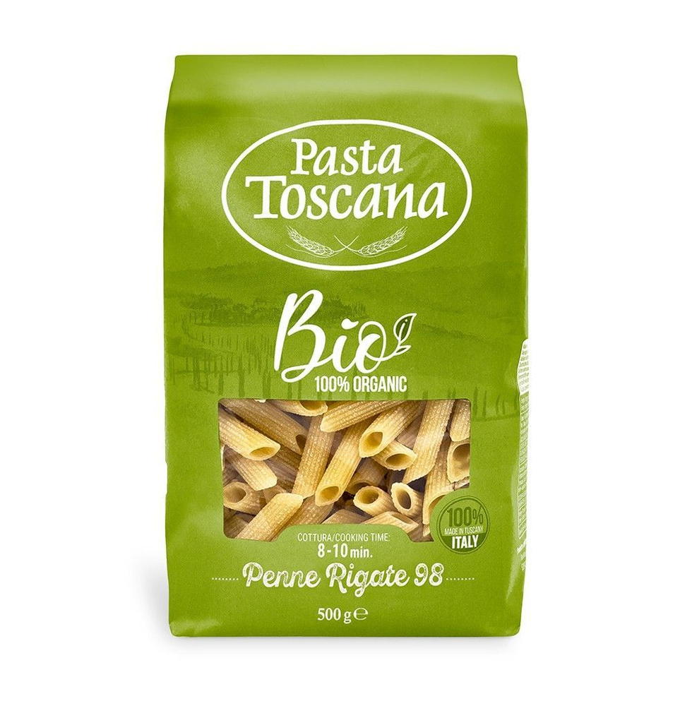 Макаронные изделия Pasta Toscana БИО Пенне ригате 98 500 г, Италия - 1 шт.  #1