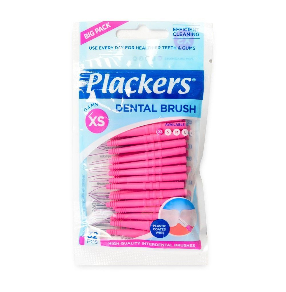 Ершики межзубные Plackers Dental Brush XS 0,4 мм, 32 шт, Китай - 1 шт. #1