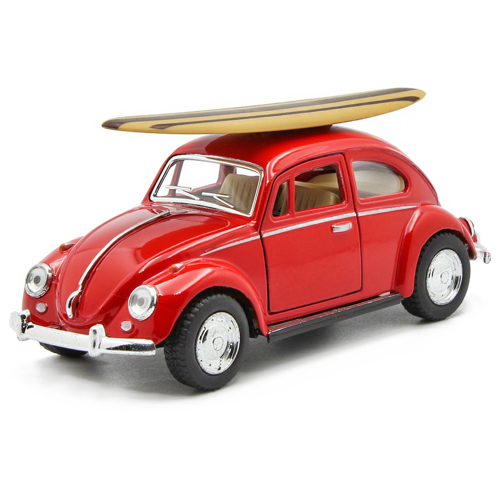 Машинка металлическая Kinsmart 1:32 1967 Volkswagen Classical Beetle Surfboard (Жук с Серфом) 5057S1DKT #1