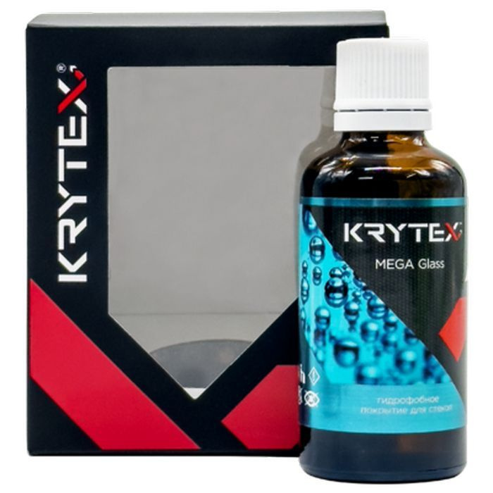 Krytex MEGA Glass 50 мл. Гидрофобное покрытие антидождь для стекл.  #1
