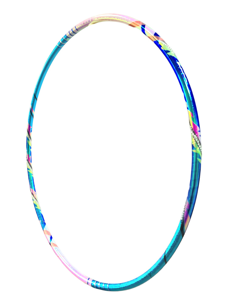 Обруч для художественной гимнастики обмотанный со стразами, диаметр 55 см, цвет : Коралловый РИФ  #1