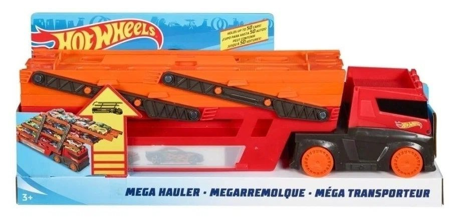 Машина Хот вилс, автовоз Hot Wheels Mega Hauler, игрушка для мальчиков с хранилищем для 50 машинок GHR48 #1
