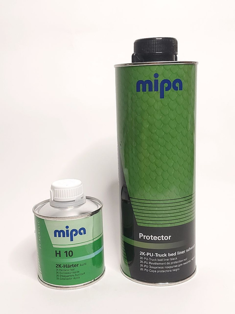 Защитное покрытие черное Mipa Protector 0,75 л + Отвердитель быстрый H10 0,25 л  #1