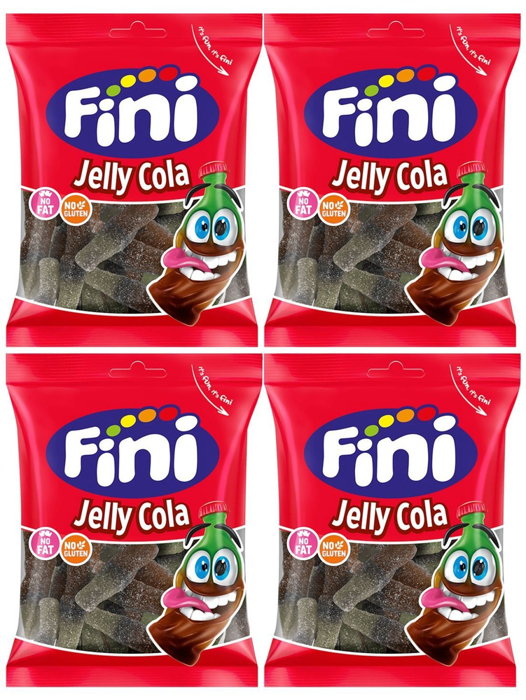 Жевательный мармелад Fini Jelly Cola, 90г x 4шт. Фини Кола #1