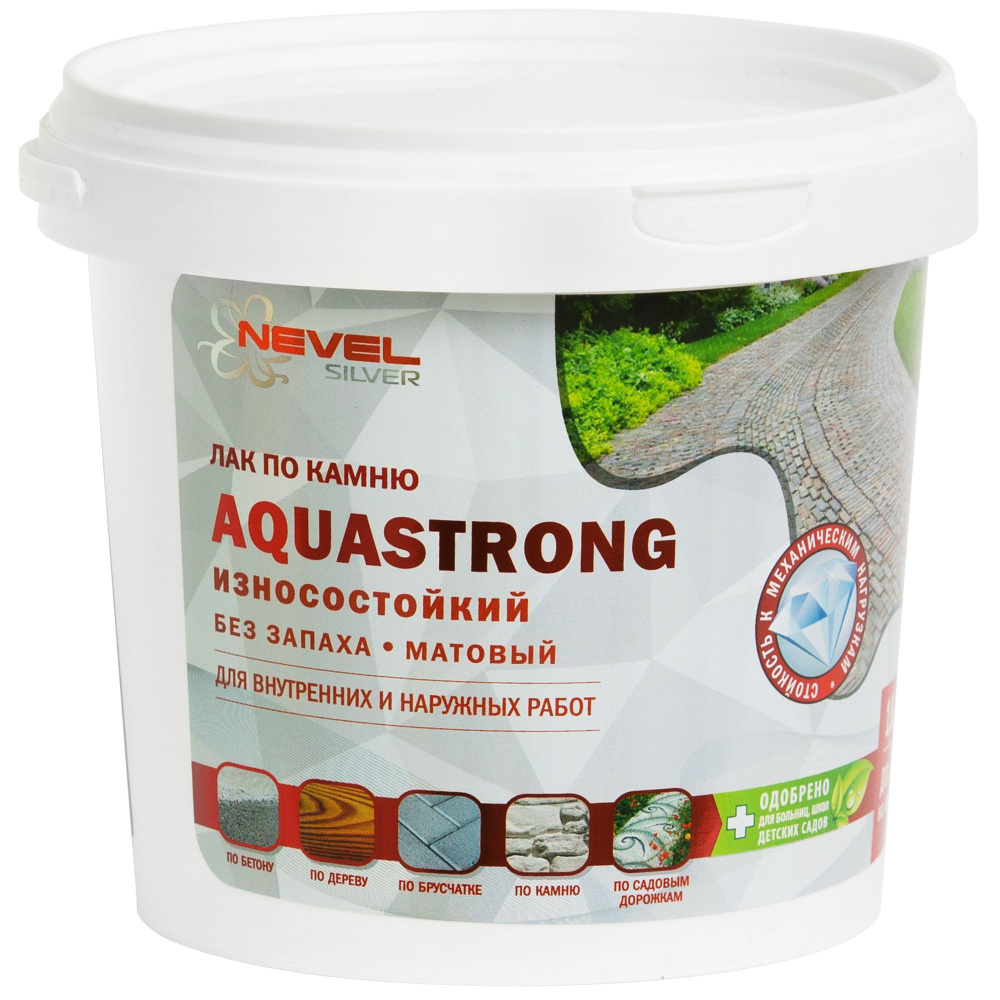 Лак по камню Aquastrong матовый 1.0 кг #1