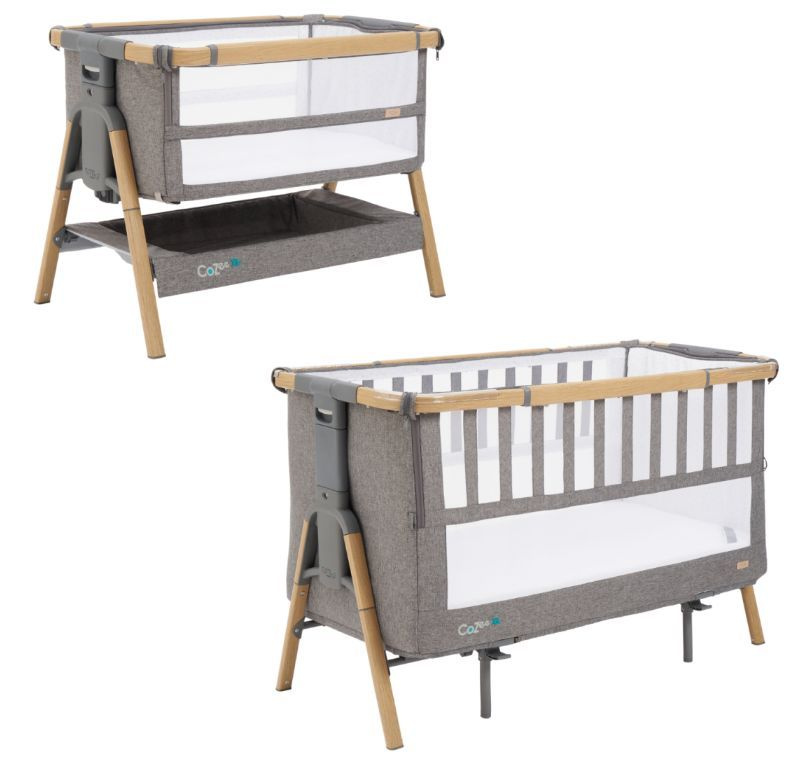 Tutti Bambini Кровать-трансформер приставная CoZee XL 120*60 см Oak/Charcoal  #1