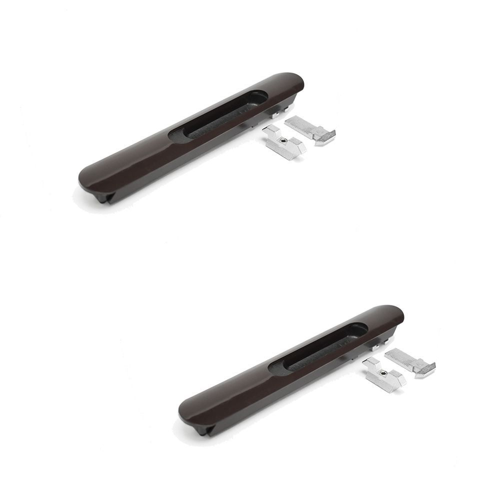 Ручка-защёлка для раздвижных окон Provedal коричневая RAL 8017 (скрытый монтаж) - 2 штуки  #1